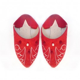 Maroon Moroccan Kids Slippers